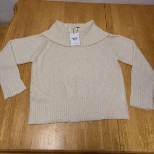 Princess Polly Cream Cowl Neck Sweater